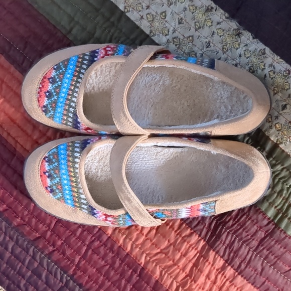 ORTHAHEEL* podiatrist designed multicolour boho western fleece lined shoes sz 37 - Picture 4 of 14